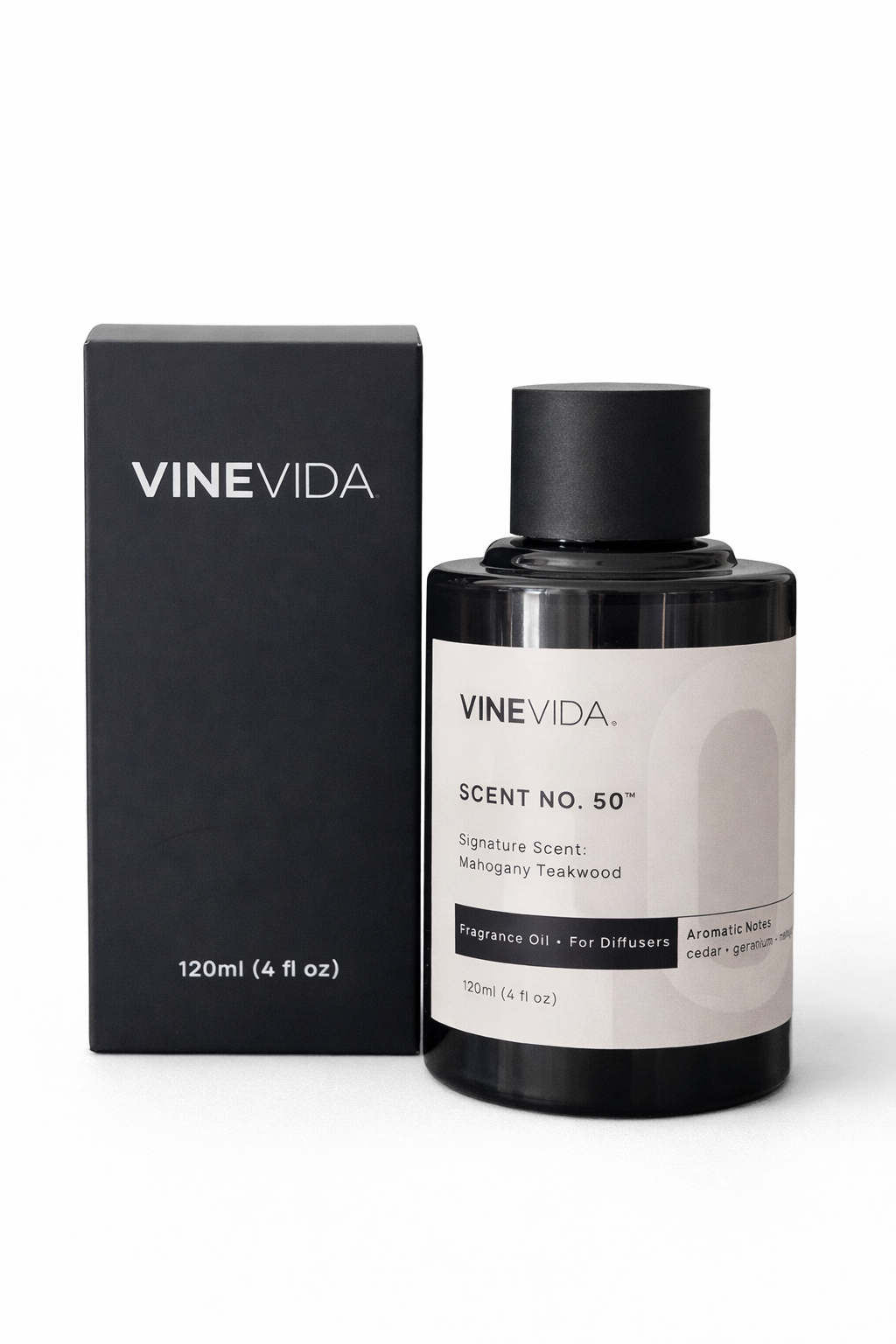 Aceite Aromático 120 ML para Difusor Eléctrico Premium Mahogany & Teak Wood