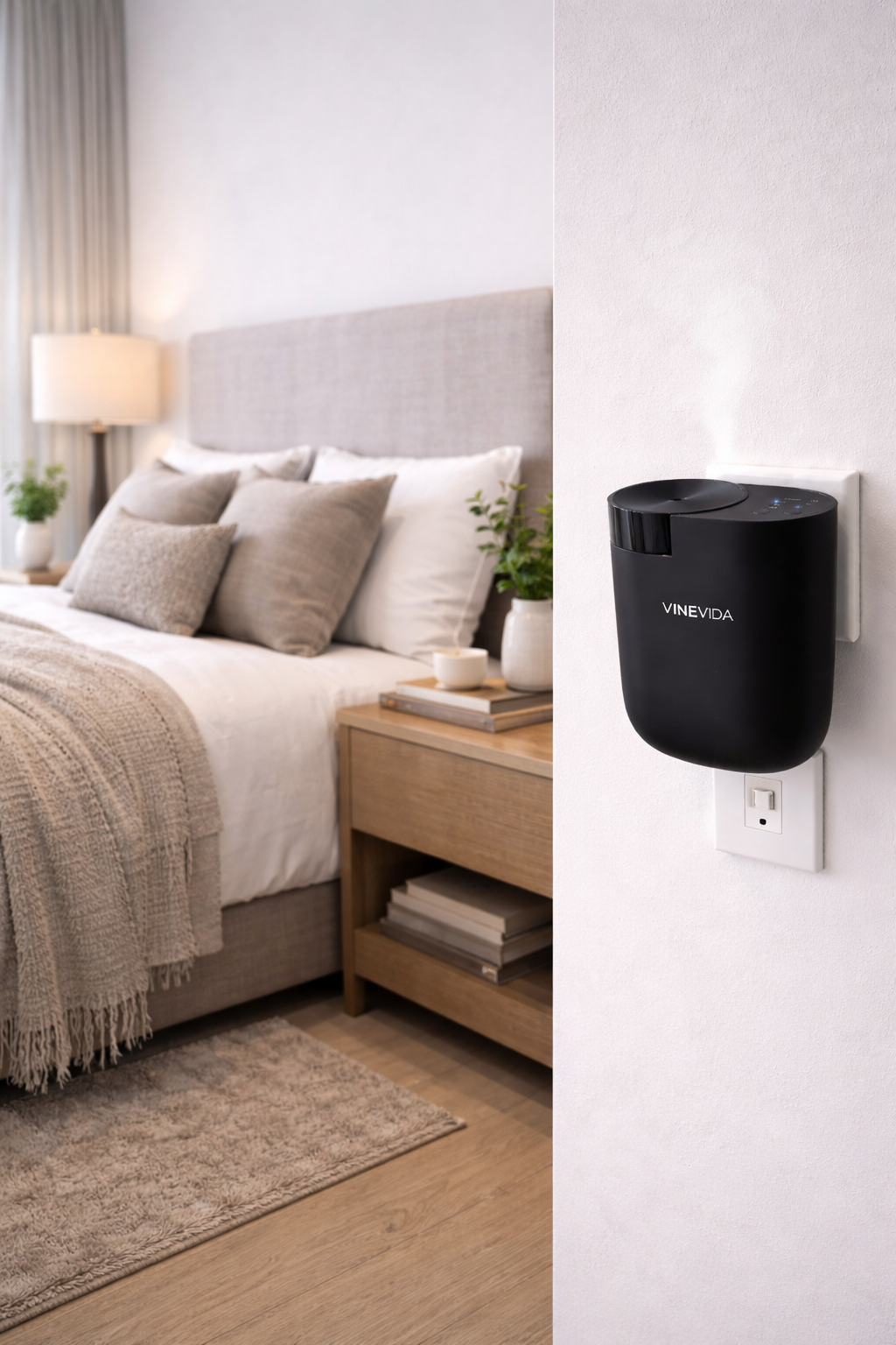 DIFUSOR DE AROMA ELÉCTRICO DE PARED PLUG IN BLANCO