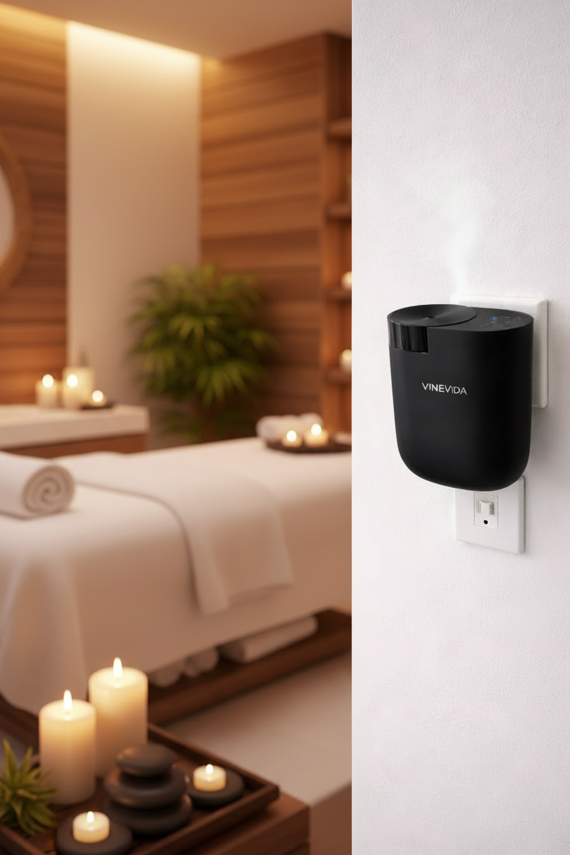 DIFUSOR DE AROMA ELÉCTRICO DE PARED PLUG IN NEGRO