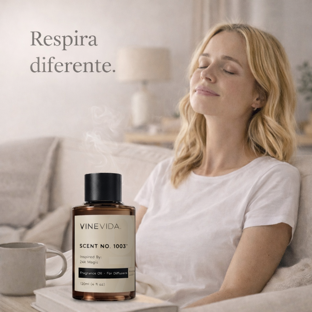 Aceite Aromático 120 ML para Difusor Eléctrico Premium inspirado en 24 K magic & W Hotel