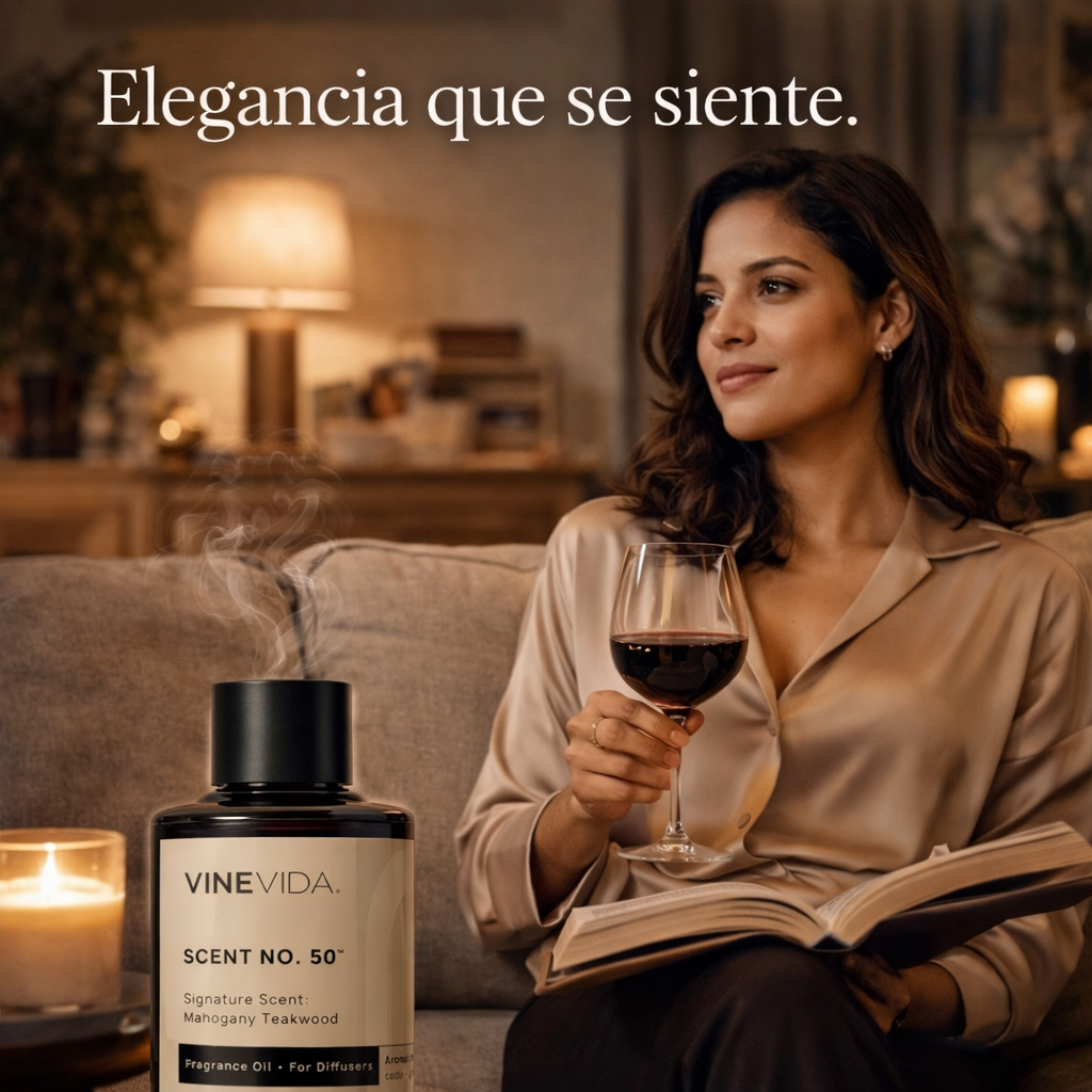 Aceite Aromático 120 ML para Difusor Eléctrico Premium Mahogany & Teak Wood