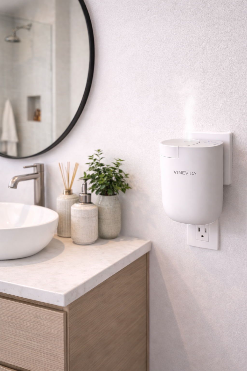 DIFUSOR DE AROMA ELÉCTRICO DE PARED PLUG IN BLANCO