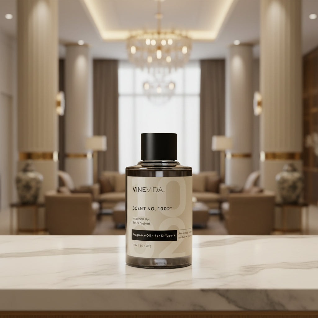 Aceite Aromático 120 ML para Difusor Eléctrico Premium Black Velvet & Edition Hotel