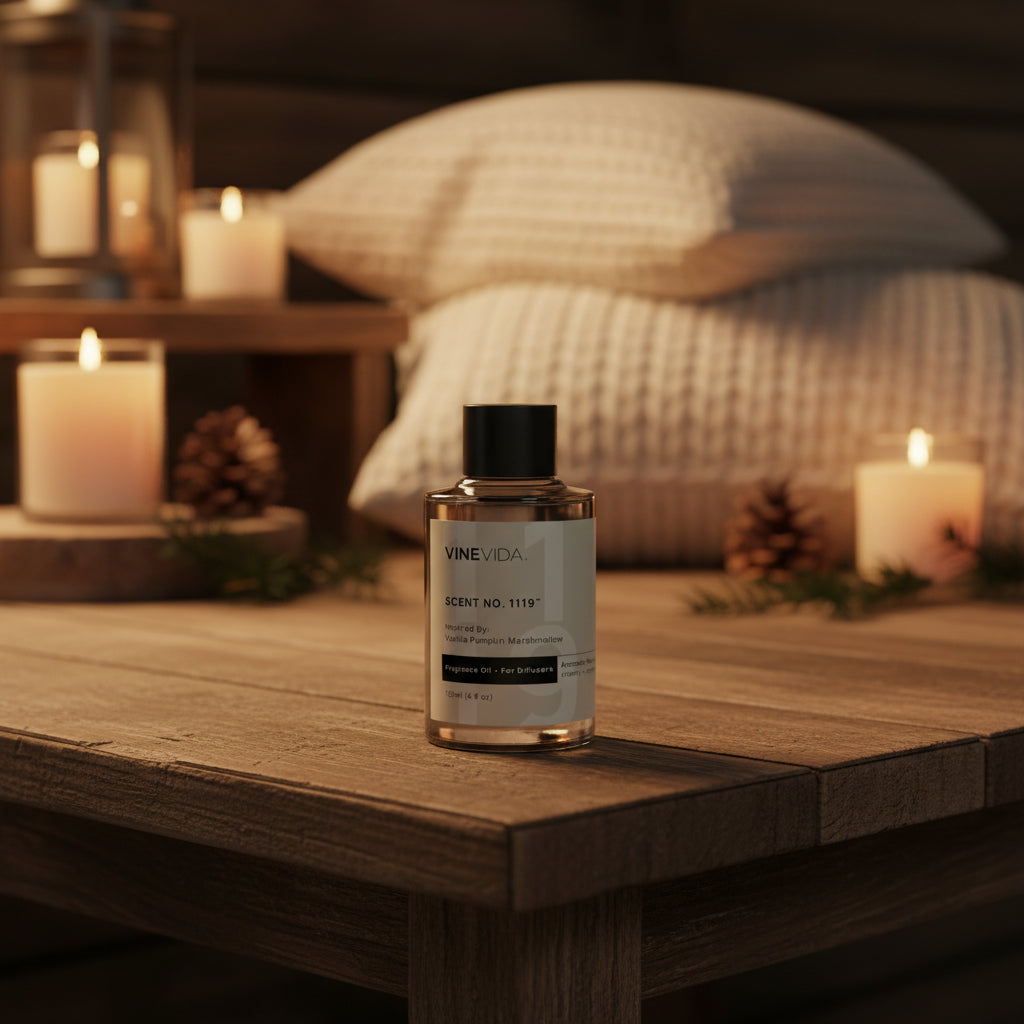 Aceite Aromático 120 ML para Difusor Eléctrico Premium Vanilla Pumpkin Marshmallow