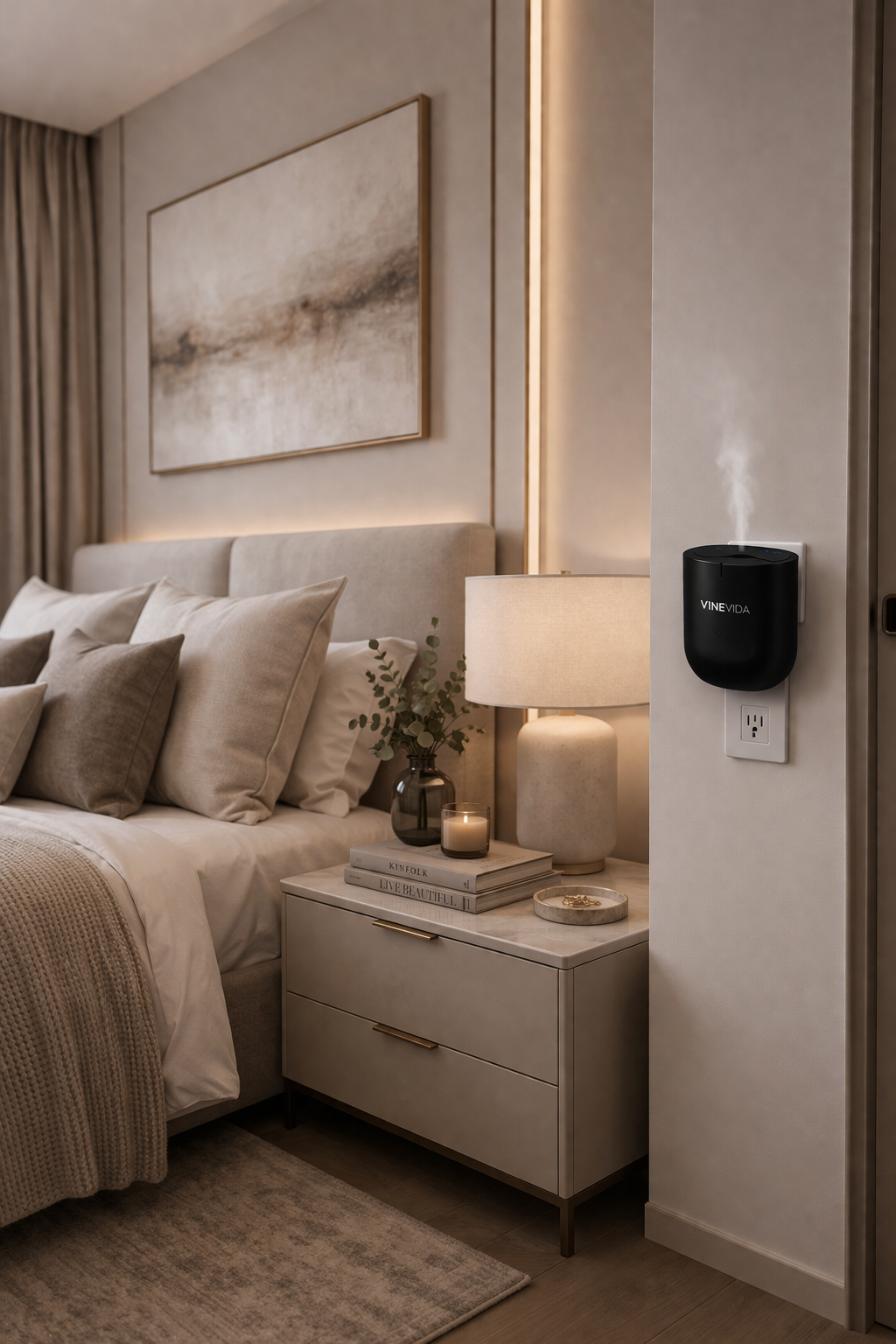 DIFUSOR ELÉCTRICO DE PARED PLUG IN NEGRO