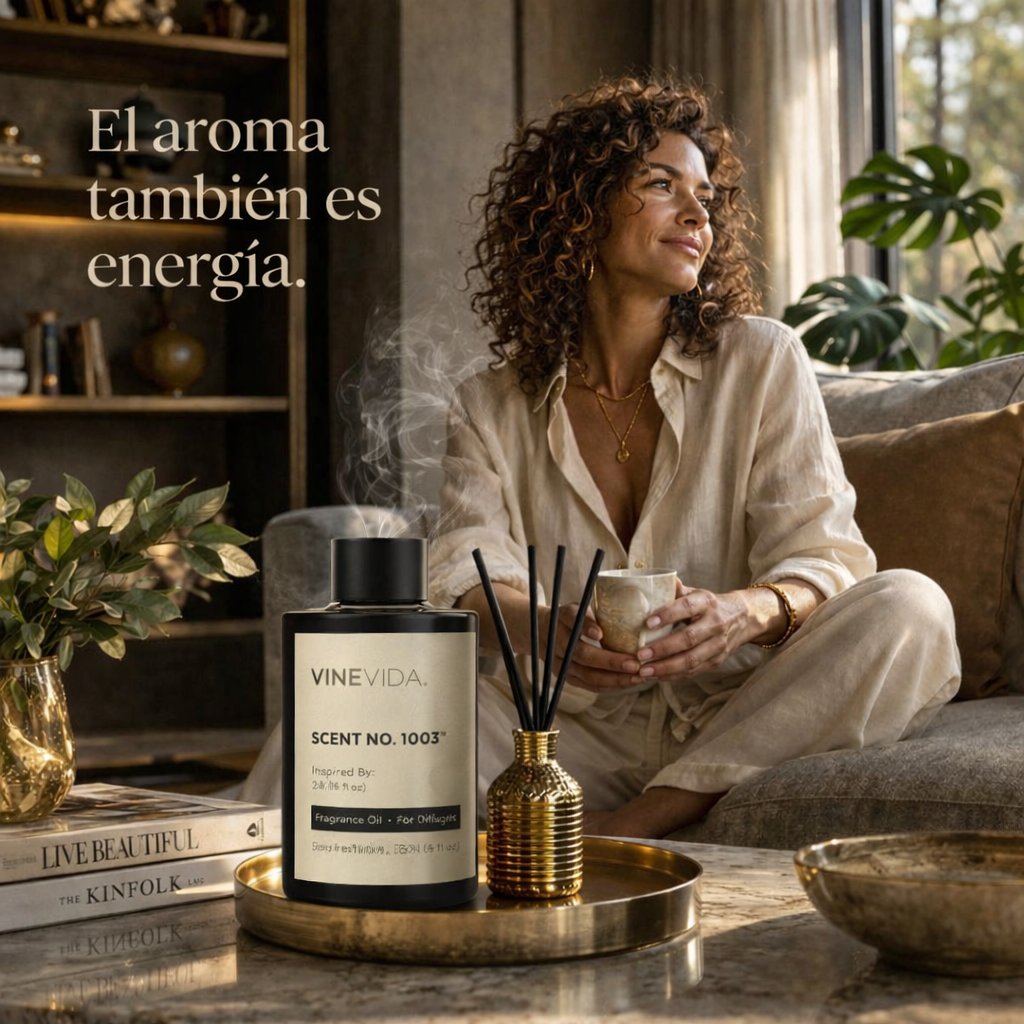 Aceite Aromático 120 ML para Difusor Eléctrico Premium inspirado en 24 K magic & W Hotel