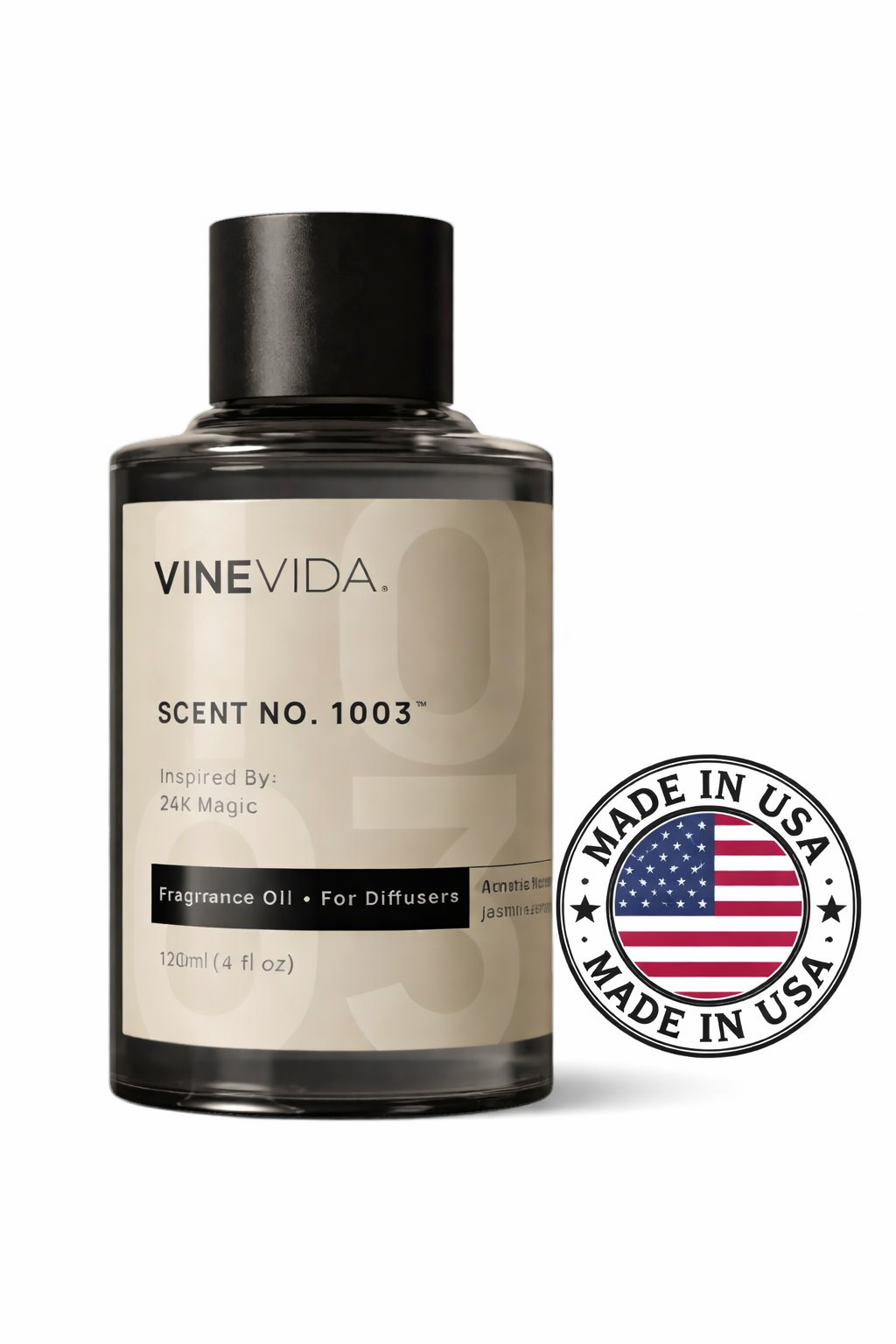 Aceite Aromático 120 ML para Difusor Eléctrico Premium inspirado en 24 K magic & W Hotel