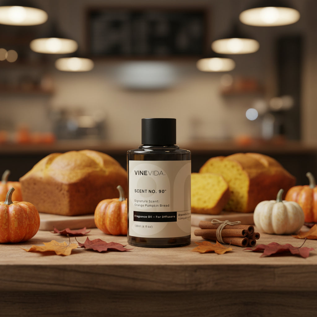 Aceite Aromático 120 ML para Difusor Eléctrico Premium Orange Pumpkin Bread