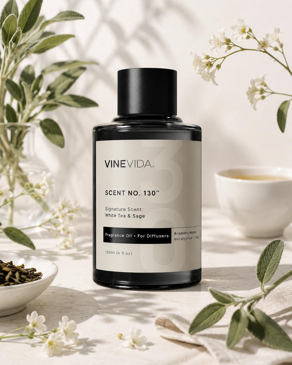 Aceite Aromático 120 ML para Difusor Eléctrico Premium White Tea & Sage