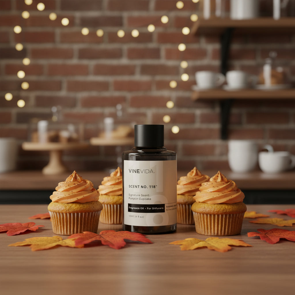 Aceite Aromático 120 ML para Difusor Eléctrico Premium Pumpkin Cupcake