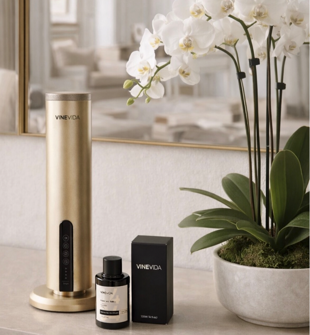 PROMOCION Difusor Portatil Skyline Color Champagne CON 1 FRAGANCIA GRATIS