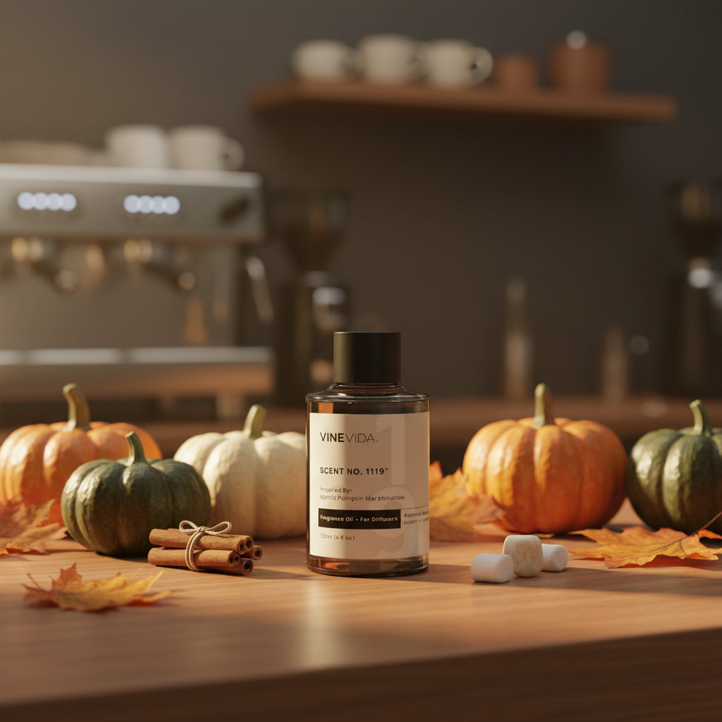 Aceite Aromático 120 ML para Difusor Eléctrico Premium Vanilla Pumpkin Marshmallow