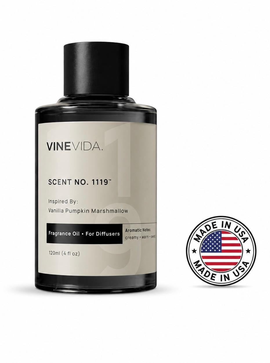 Aceite Aromático 120 ML para Difusor Eléctrico Premium Vanilla Pumpkin Marshmallow